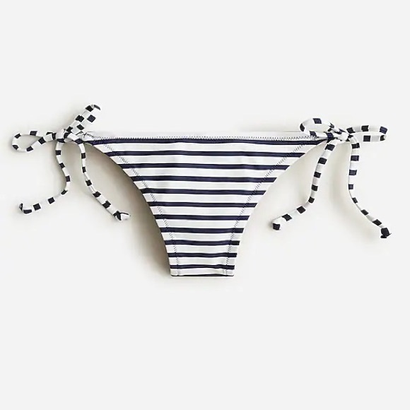 J. Crew Swim Nwt J Crew String Bikini Bottom In Navy And White